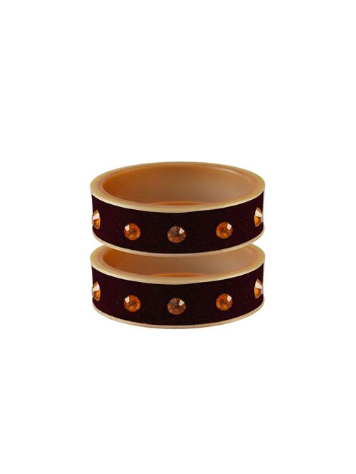 stone studded brass bangle - 18778927 - Very Small Image - 1