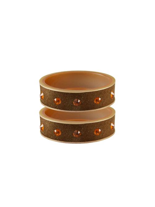 stone studded brass bangle - 18778933 - Very Small Image - 1