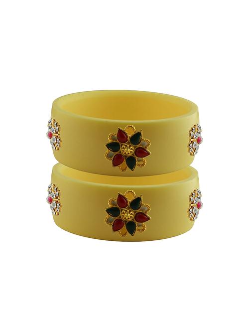 stones work kada bangle set - 18779823 - Very Small Image - 1