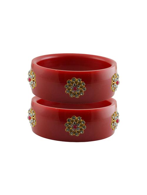 stones work kada bangle set - 18779857 - Very Small Image - 1
