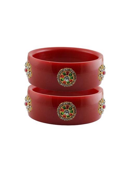 stones work kada bangle set - 18779862 - Very Small Image - 1