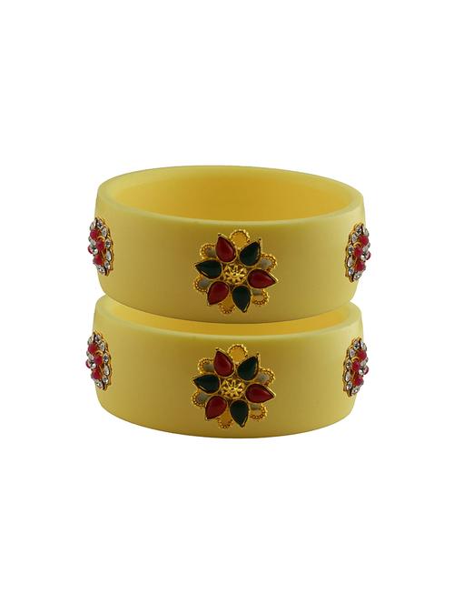 stones work kada bangle set - 18779904 - Very Small Image - 1