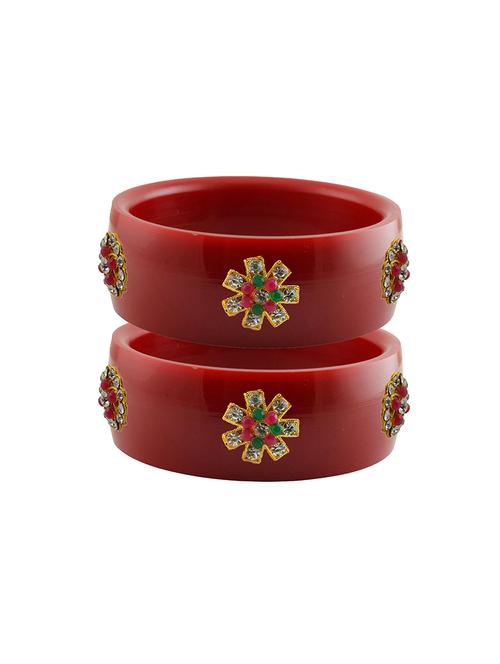 stones work kada bangle set - 18779910 - Very Small Image - 1
