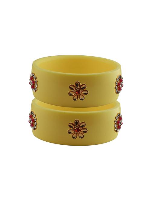 cream coloured stone stud acrylic bangle with very extra large size - 18779934 - Very Small Image - 1