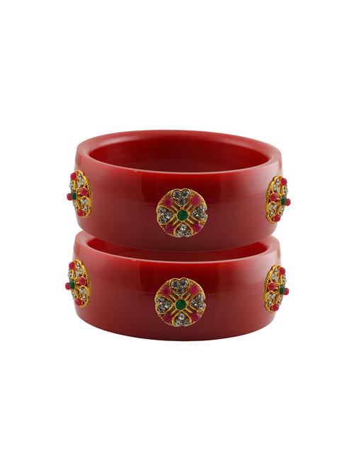 red stone stud acrylic bangle with very extra large size - 18780031 - Very Small Image - 1