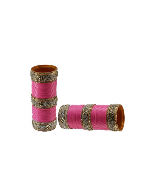 pink stone stud acrylic bangle with very extra large size - 18780041 - Very Small Image - 1