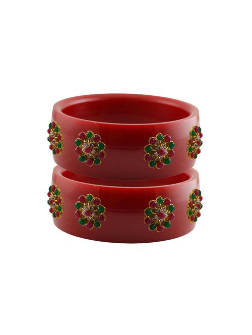red stone stud acrylic bangle with very extra large size - 18780044 - Very Small Image - 1