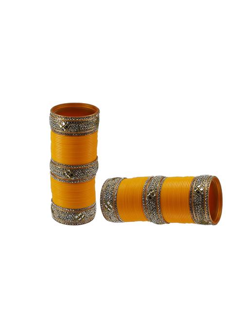 yellow stone stud acrylic bangle with extra large size - 18780046 - Very Small Image - 1