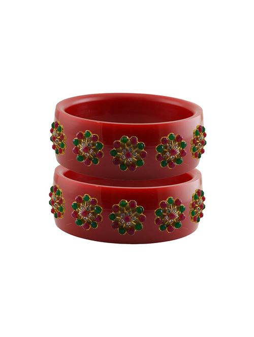 red stone stud acrylic bangle with very extra large size - 18780047 - Very Small Image - 1