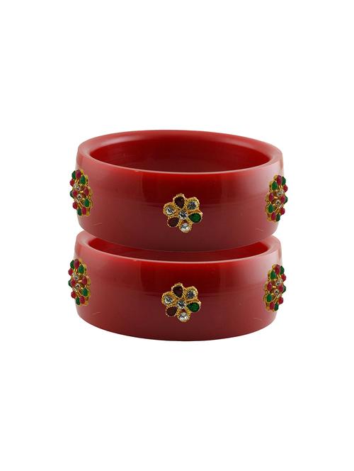 red stone stud acrylic bangle with very extra large size - 18780062 - Very Small Image - 1
