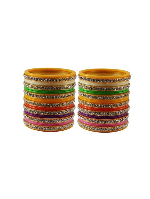 multi colour stone stud acrylic bangle with extra large size - 18780073 - Very Small Image - 1