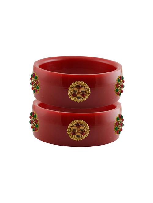red stone stud acrylic bangle with very extra large size - 18780090 - Very Small Image - 1
