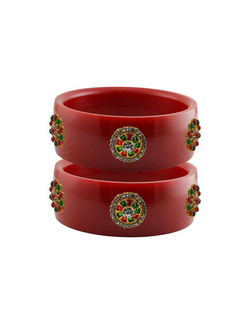 red stone stud acrylic bangle with very extra large size - 18780106 - Very Small Image - 1