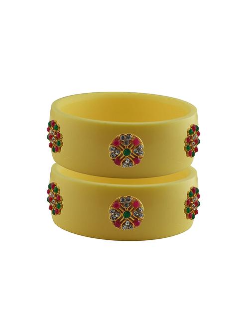 yellow stone stud acrylic bangle with very extra large size - 18780117 - Very Small Image - 1