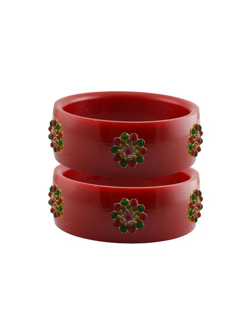 red stone stud acrylic bangle with very extra large size - 18780118 - Very Small Image - 1