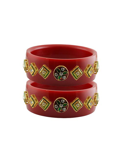 red stone stud acrylic bangle with very extra large size - 18780124 - Very Small Image - 1