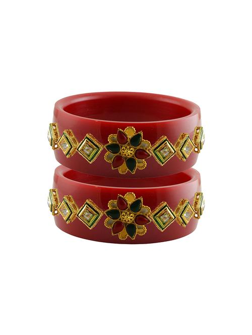 red stone stud acrylic bangle with very extra large size - 18780129 - Very Small Image - 1
