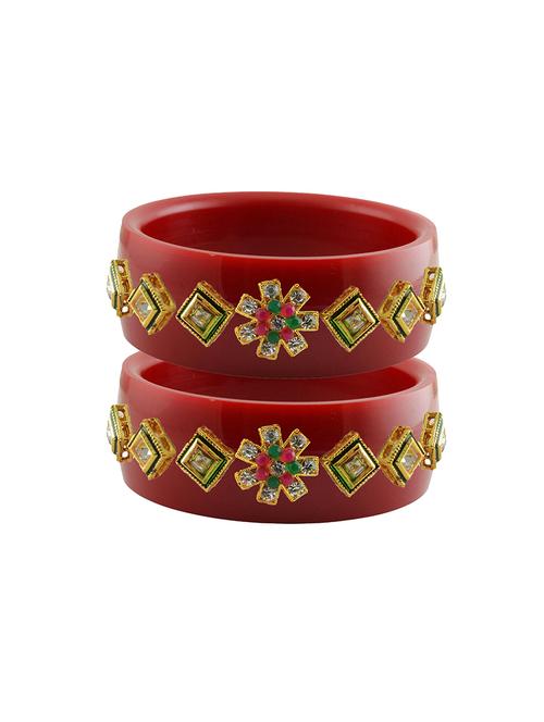 red stone stud acrylic bangle with very extra large size - 18780136 - Very Small Image - 1