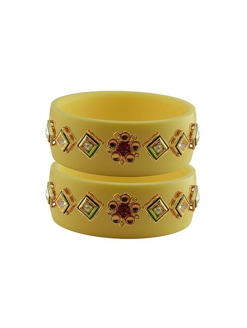 yellow stone stud acrylic bangle with very extra large size - 18780143 - Very Small Image - 1