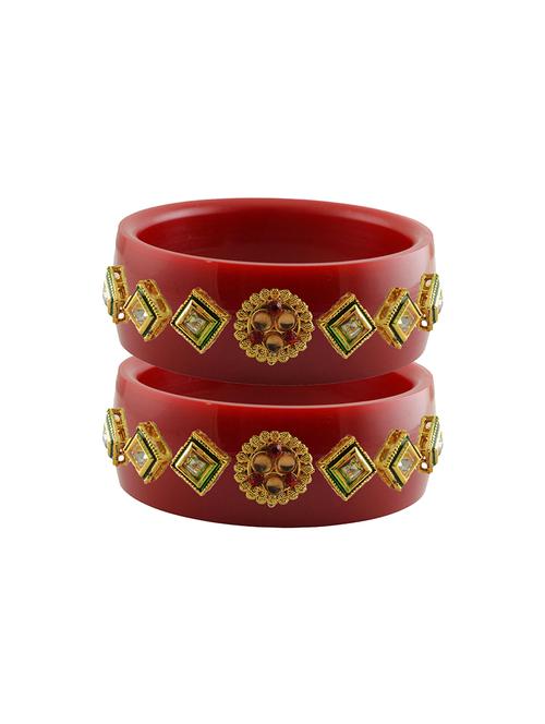 red stone stud acrylic bangle with very extra large size - 18780154 - Very Small Image - 1