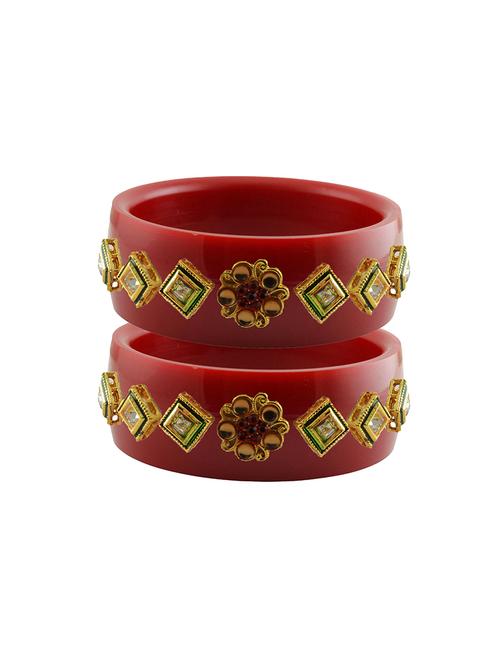 red stone stud acrylic bangle with very extra large size - 18780172 - Very Small Image - 1