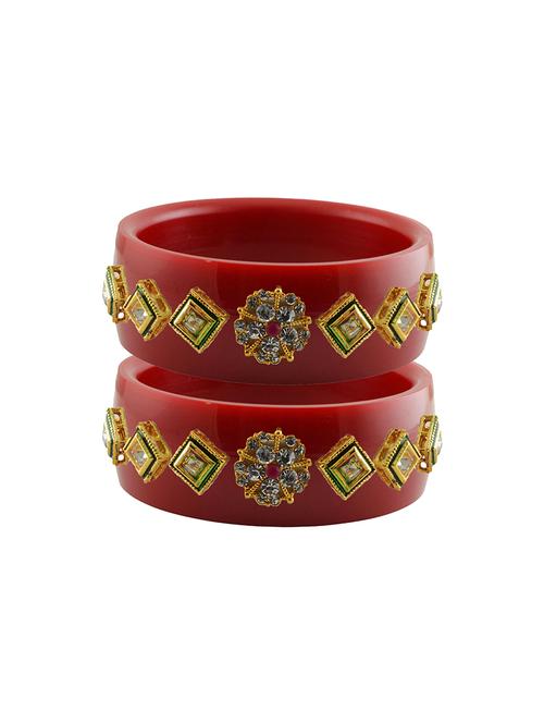 red stone stud acrylic bangle with very extra large size - 18780175 - Very Small Image - 1
