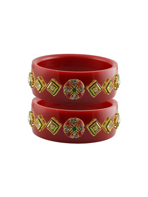 red stone stud acrylic bangle with very extra large size - 18780180 - Very Small Image - 1