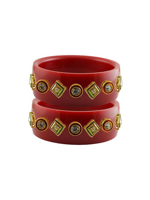 red stone stud acrylic bangle with very extra large size - 18780185 - Very Small Image - 1