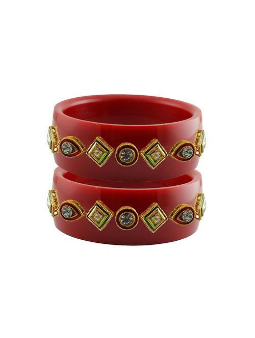 red stone stud acrylic bangle with very extra large size - 18780187 - Very Small Image - 1