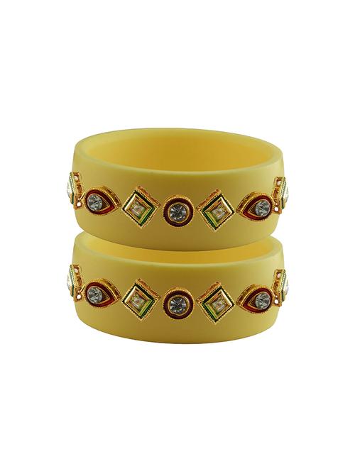 cream stone stud acrylic bangle with very extra large size - 18780189 - Very Small Image - 1