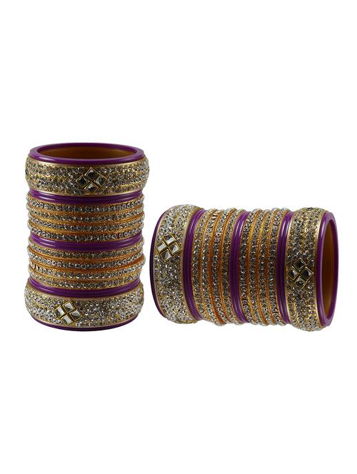 multi colored stone studded bangle - 18780201 - Very Small Image - 1