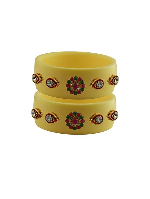 yellow stone stud acrylic bangle with very extra large size - 18780212 - Very Small Image - 1