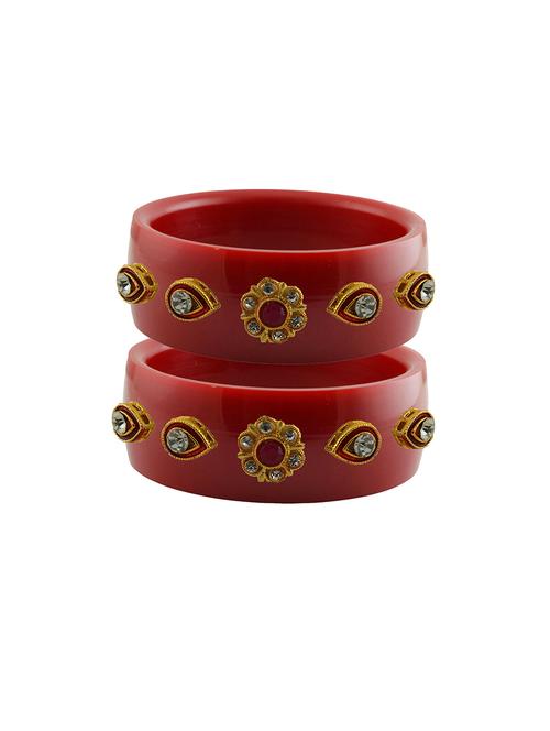 red stone stud acrylic bangle with very extra large size - 18780216 - Very Small Image - 1