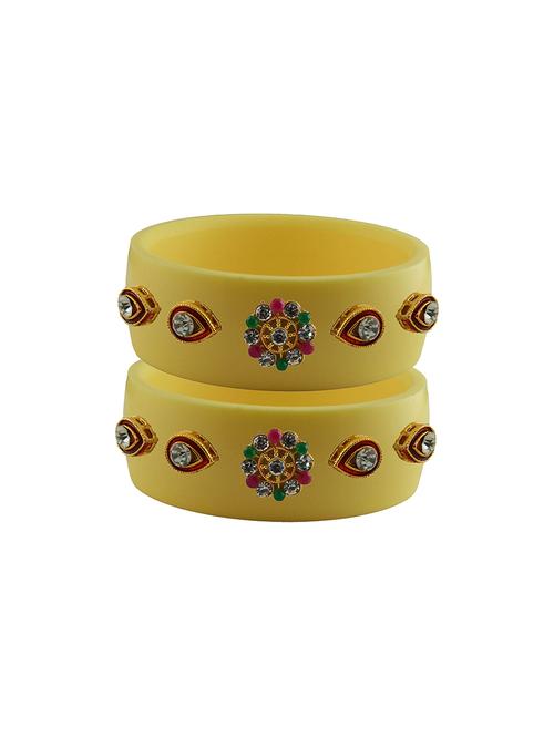 yellow stone stud acrylic bangle with very extra large size - 18780230 - Very Small Image - 1