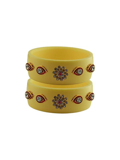 yellow stone stud acrylic bangle with very extra large size - 18780233 - Very Small Image - 1