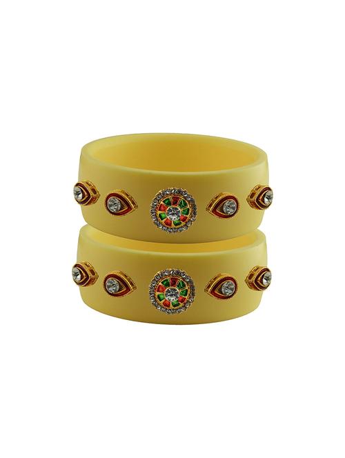 yellow stone stud acrylic bangle with very extra large size - 18780238 - Very Small Image - 1