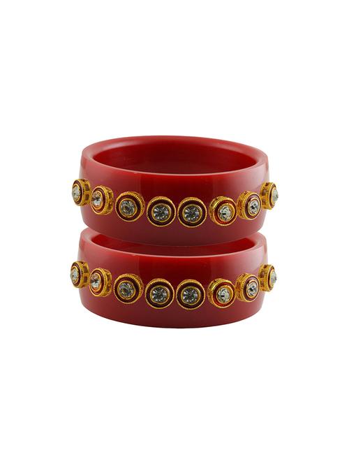 red stone stud acrylic bangle with very extra large size - 18780254 - Very Small Image - 1