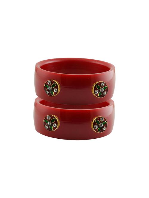 red stone stud acrylic bangle with very extra large size - 18780260 - Very Small Image - 1