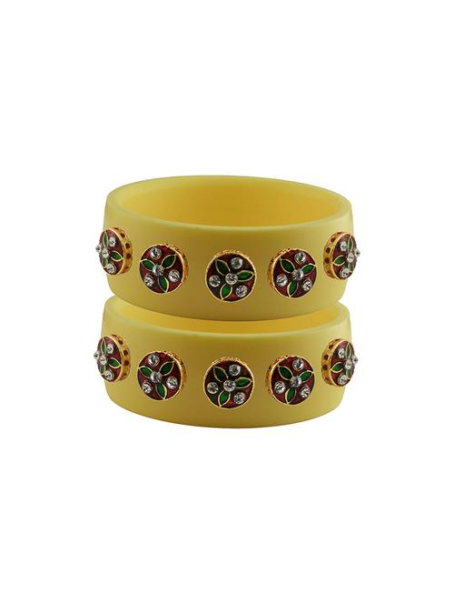 yellow stone stud acrylic bangle with very extra large size - 18780269 - Very Small Image - 1
