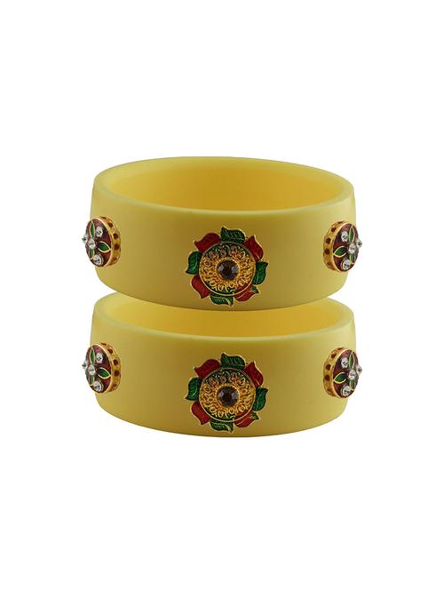 yellow stone stud acrylic bangle with very extra large size - 18780274 - Very Small Image - 1