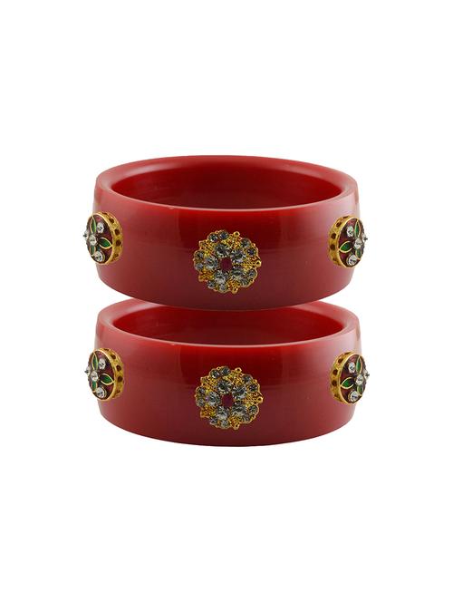 red stone stud acrylic bangle with very extra large size - 18780280 - Very Small Image - 1