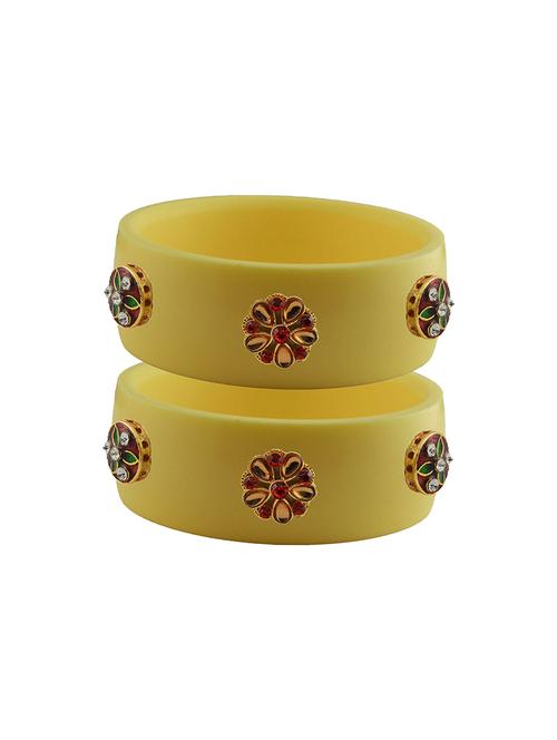 yellow stone stud acrylic bangle with very extra large size - 18780289 - Very Small Image - 1