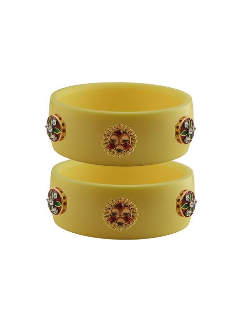 cream stone stud acrylic bangle with very extra large size - 18780297 - Very Small Image - 1