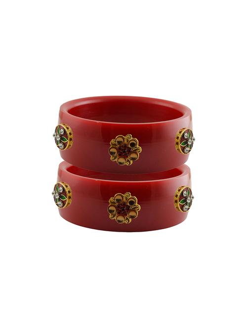 red stone stud acrylic bangle with very extra large size - 18780314 - Very Small Image - 1