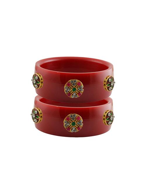 red stone stud acrylic bangle with very extra large size - 18780321 - Very Small Image - 1