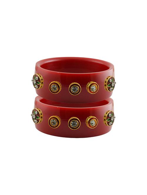 red stone stud acrylic bangle with very extra large size - 18780329 - Very Small Image - 1