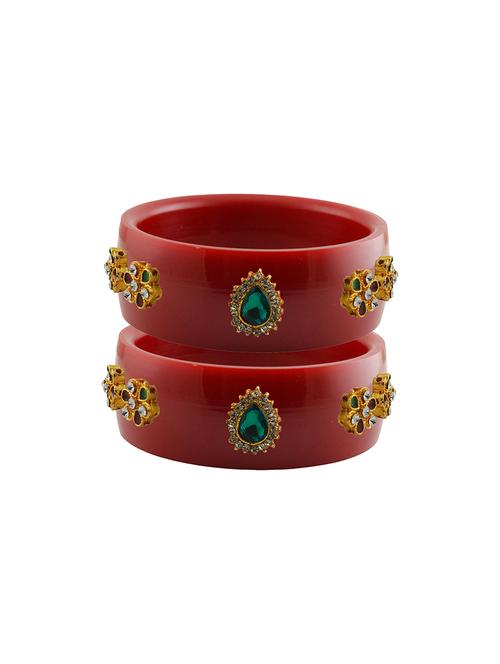 red stone stud acrylic bangle with very extra large size - 18780347 - Very Small Image - 1