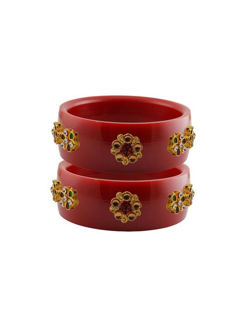 red stone stud acrylic bangle with very extra large size - 18780355 - Very Small Image - 1