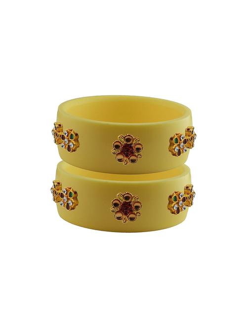 yellow stone stud acrylic bangle with very extra large size - 18780356 - Very Small Image - 1