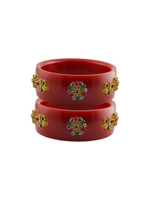 red stone stud acrylic bangle with very extra large size - 18780376 - Very Small Image - 1